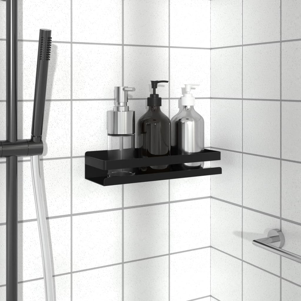 Shower Caddy, Matt Black, 30x10x6cm, Polished 304 Steel