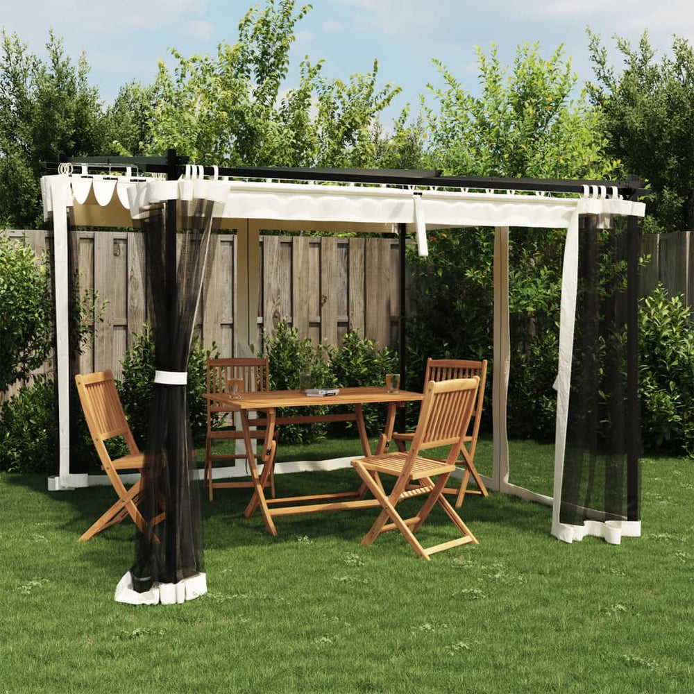 Gazebo with mosquito net GARNET, cream, 3x3m