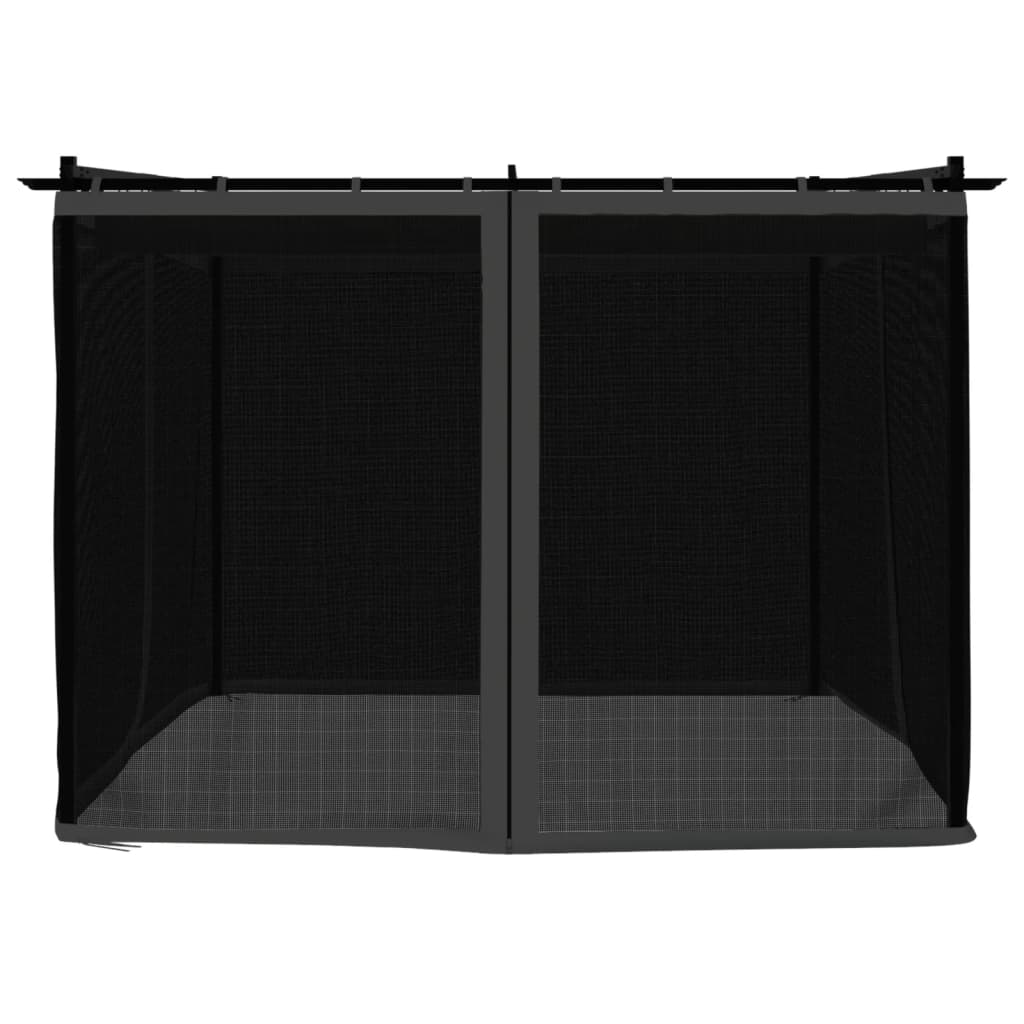 Pavėsinė su tinkleliu GARNET, antracito, 3x3m