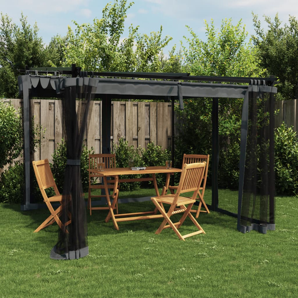 Gazebo with net GARNET, anthracite, 3x3m