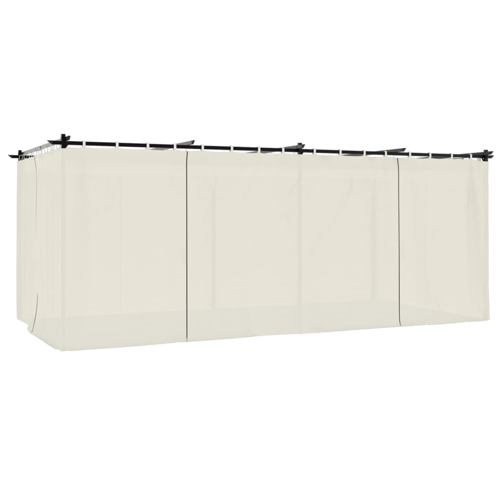 Pavėsinė su užuolaidomis GARNET, kreminė, 6x3m