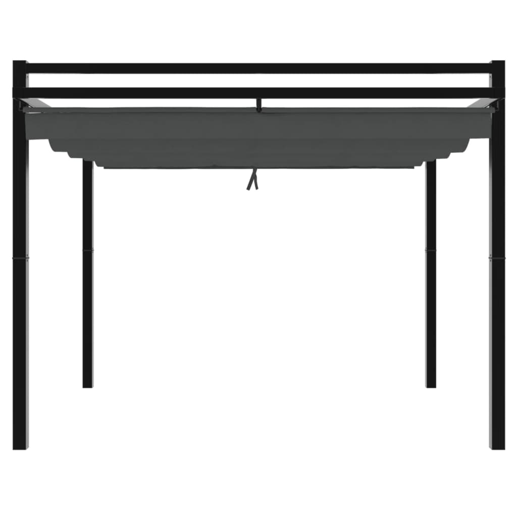 Retractable roof gazebo HELIOS, anthracite, 3x3m