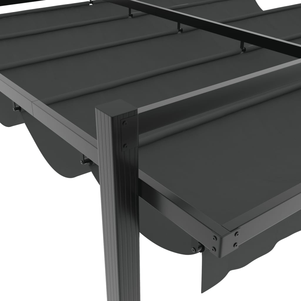 Retractable roof gazebo HELIOS, anthracite, 3x3m