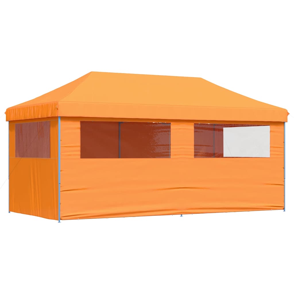 Išskleidžiama proginė palapinė su 4 sienomis, oranžinė