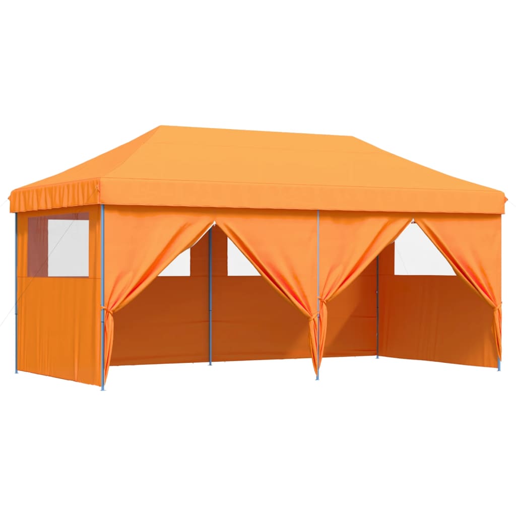 Išskleidžiama proginė palapinė su 4 sienomis, oranžinė