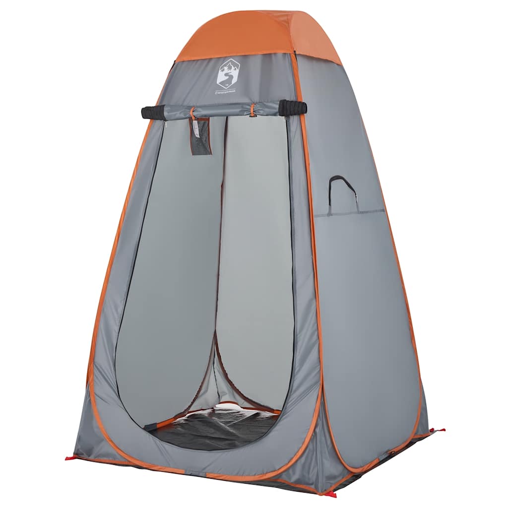 Pop-up privacy tent, grey/orange