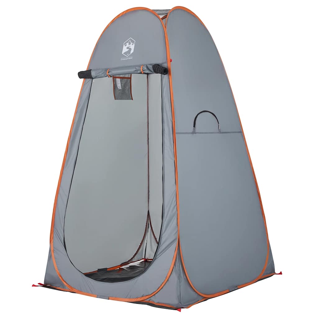Pop-up privacy tent, grey/orange