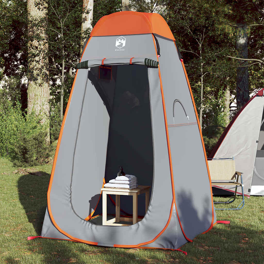 Pop-up privacy tent, grey/orange
