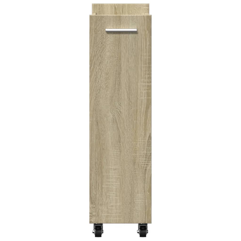 Cabinet on wheels, oak, 60x22x79cm, treated wood