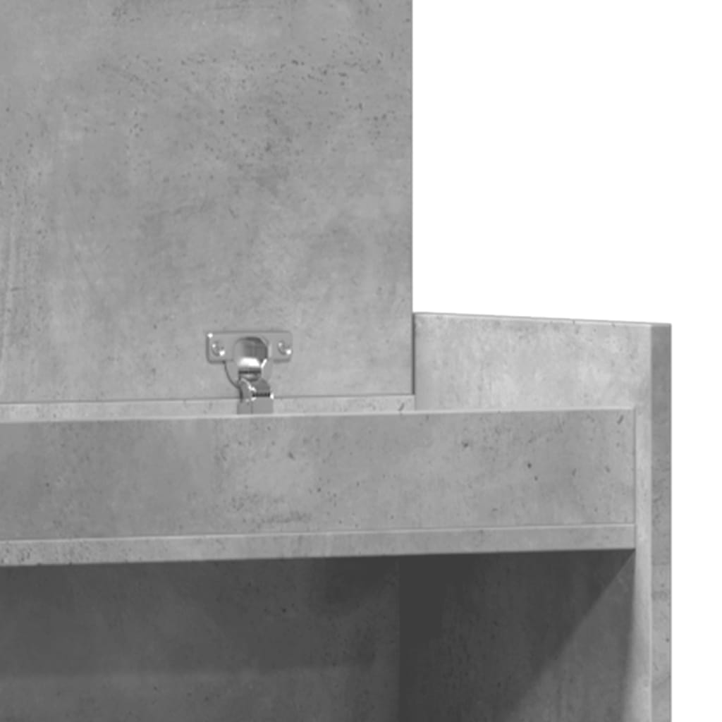 Shoe cabinet, concrete gray, 100.5x28x100 cm, engineered wood