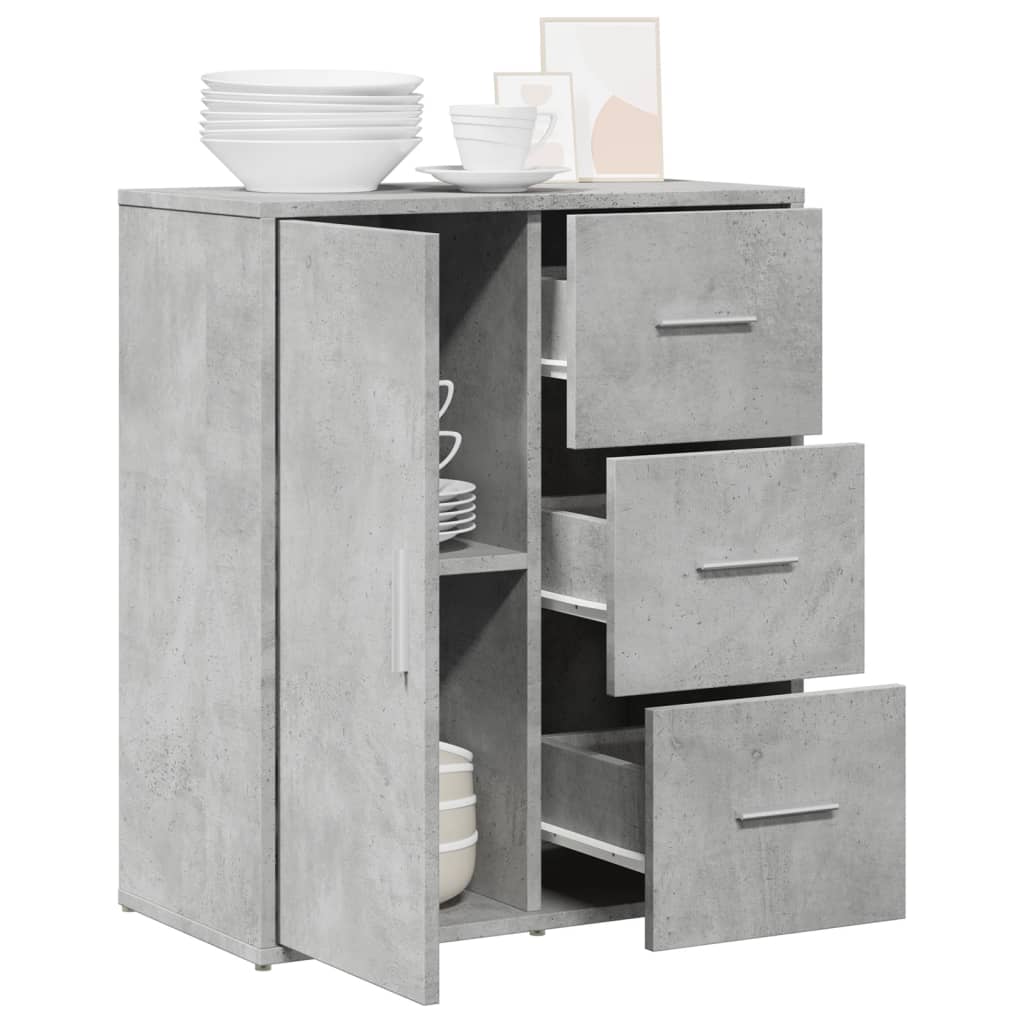 Sideboard, concrete gray, 60x31x70cm, engineered wood