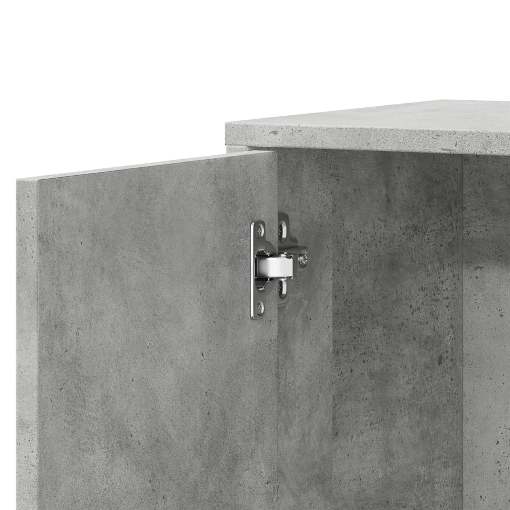 Šoninė spintelė, betono pilka, 60x31x70cm, apdirbta mediena