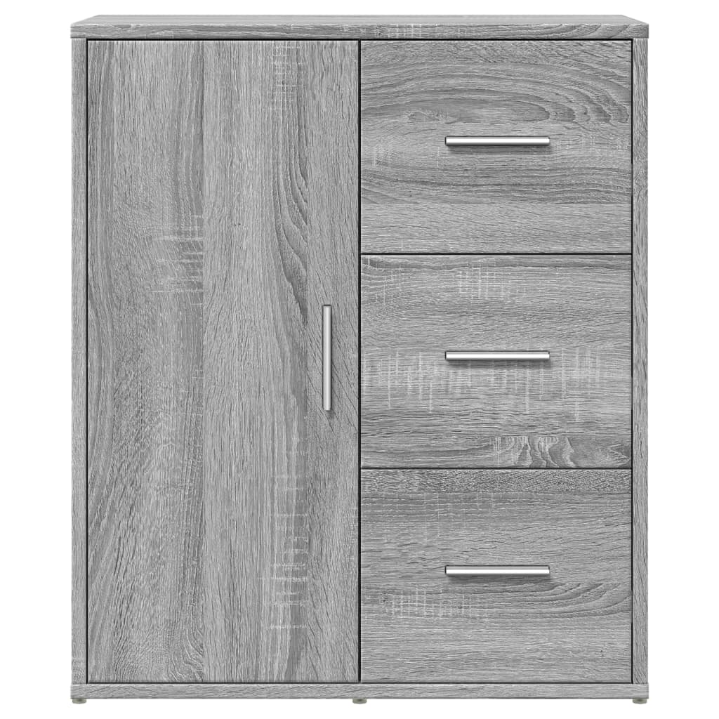 Side cabinet, grey oak, 60x31x70cm, engineered wood