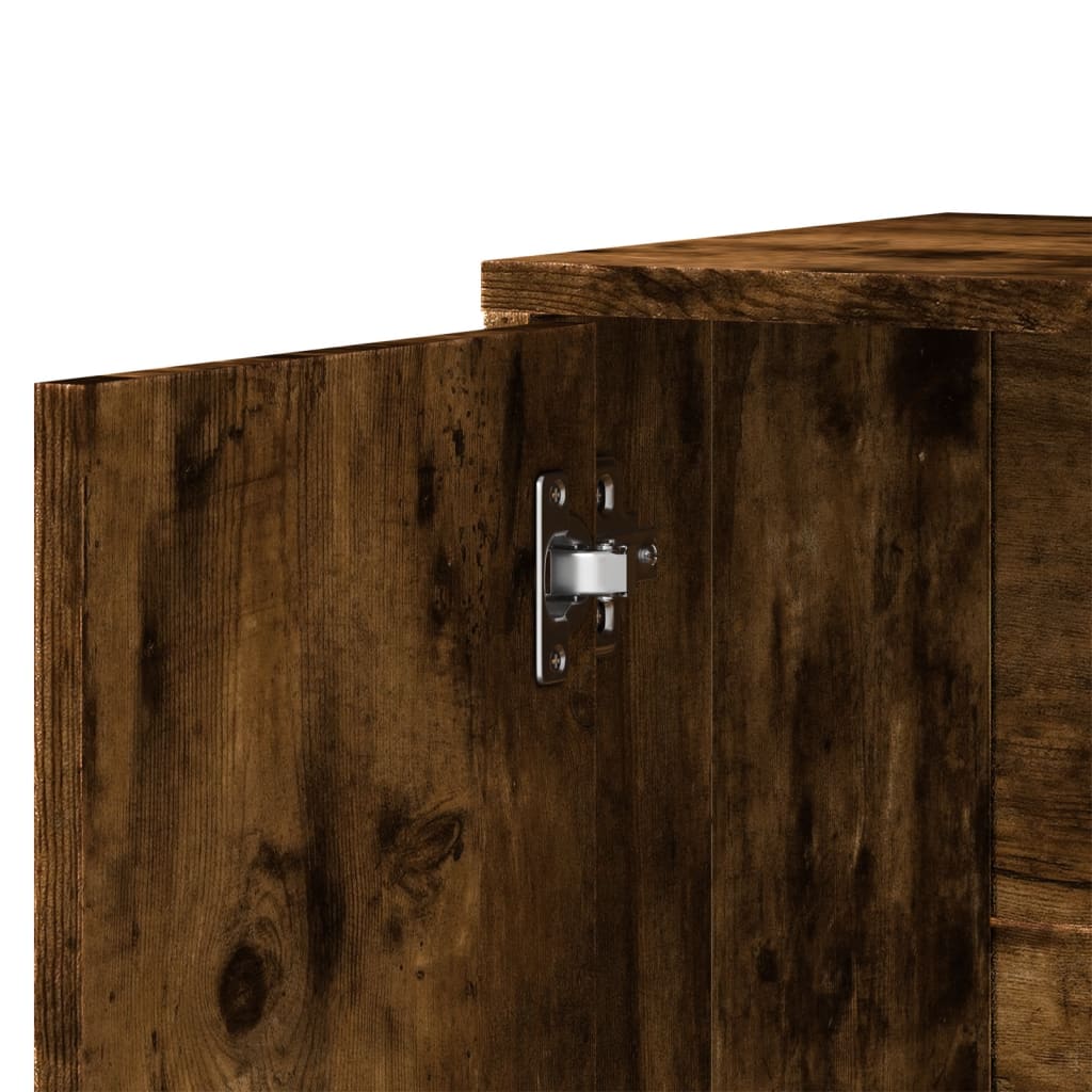 Sideboard, smoked oak, 60x31x70cm, engineered wood