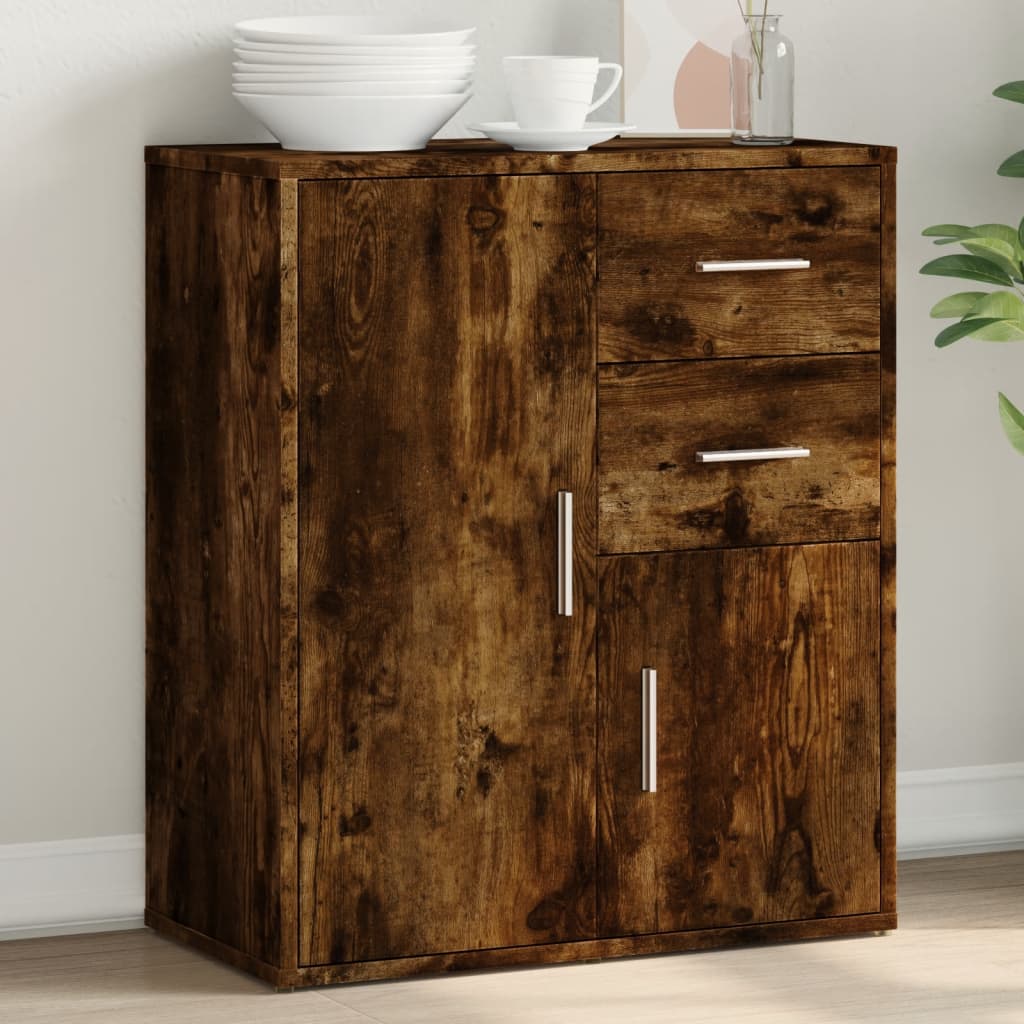 Sideboard, smoked oak, 60x31x70cm, engineered wood
