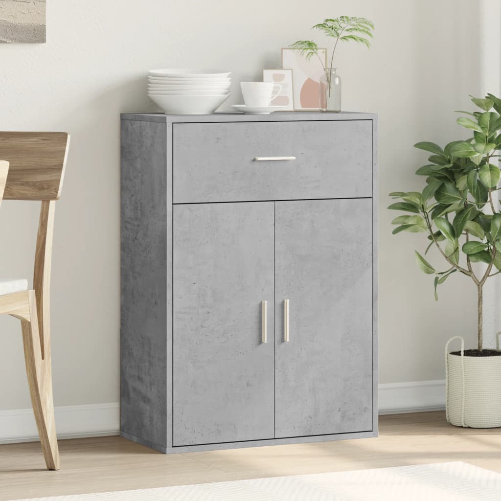 Side cabinet, concrete gray, 60x30x84cm, engineered wood