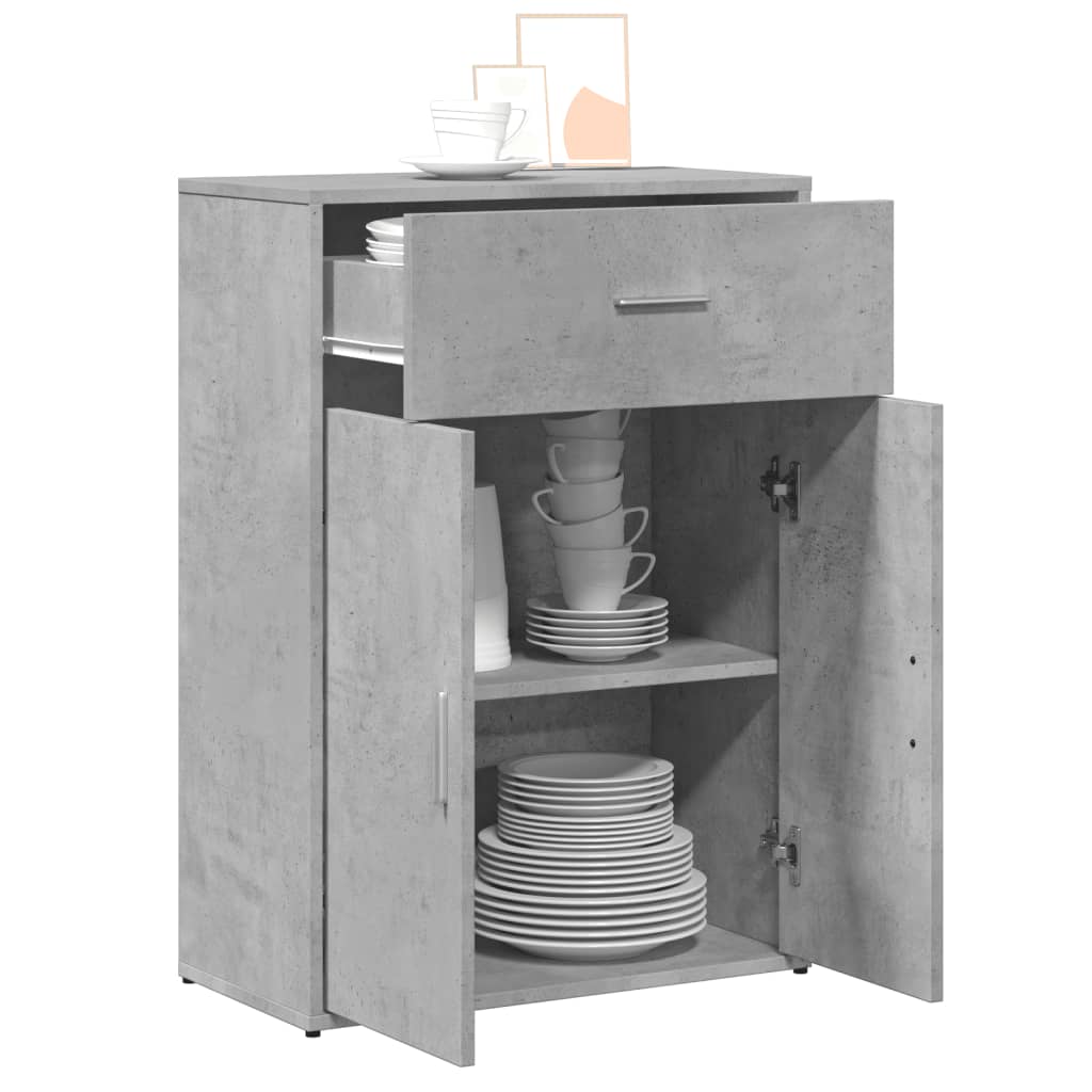 Side cabinet, concrete gray, 60x30x84cm, engineered wood