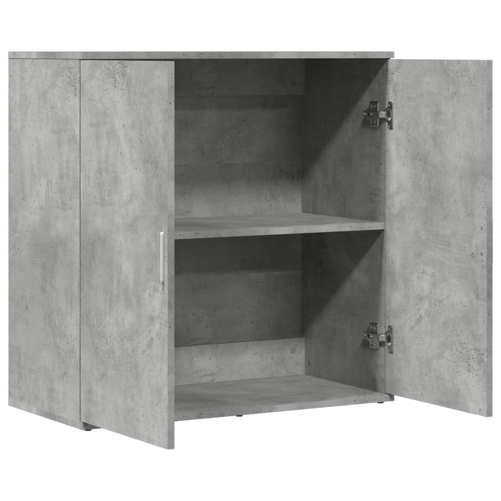 Šoninė spintelė, betono pilka, 79x38x80cm, apdirbta mediena