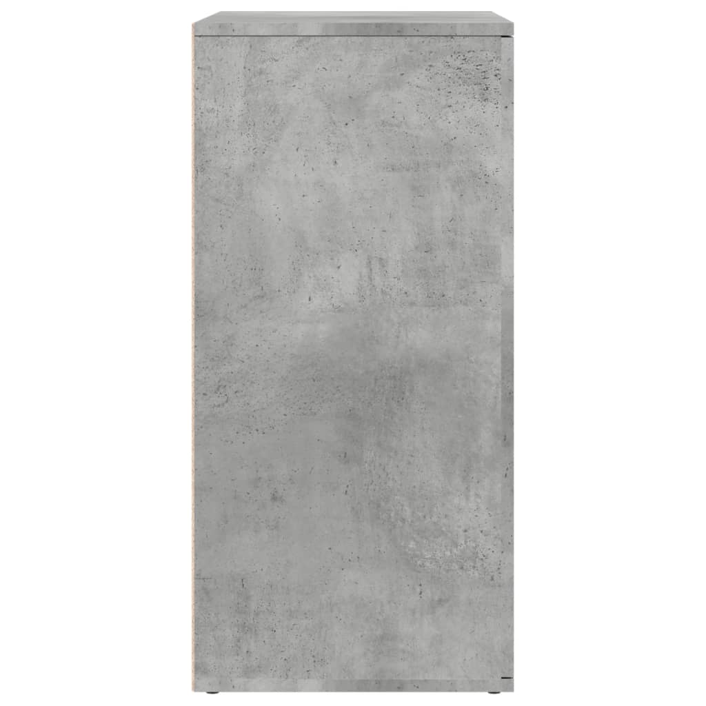 Šoninė spintelė, betono pilka, 79x38x80cm, apdirbta mediena