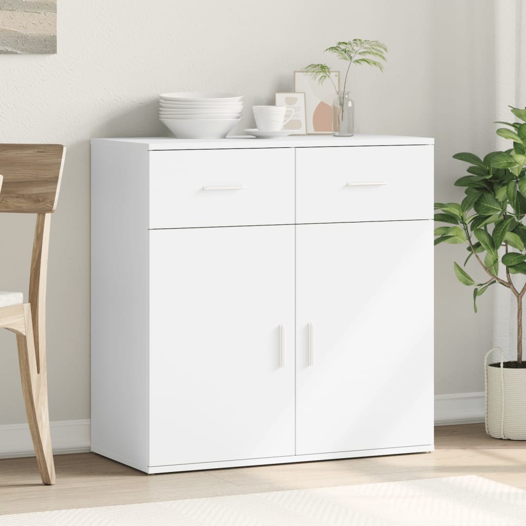 Sideboard, white, 79x38x80cm, engineered wood