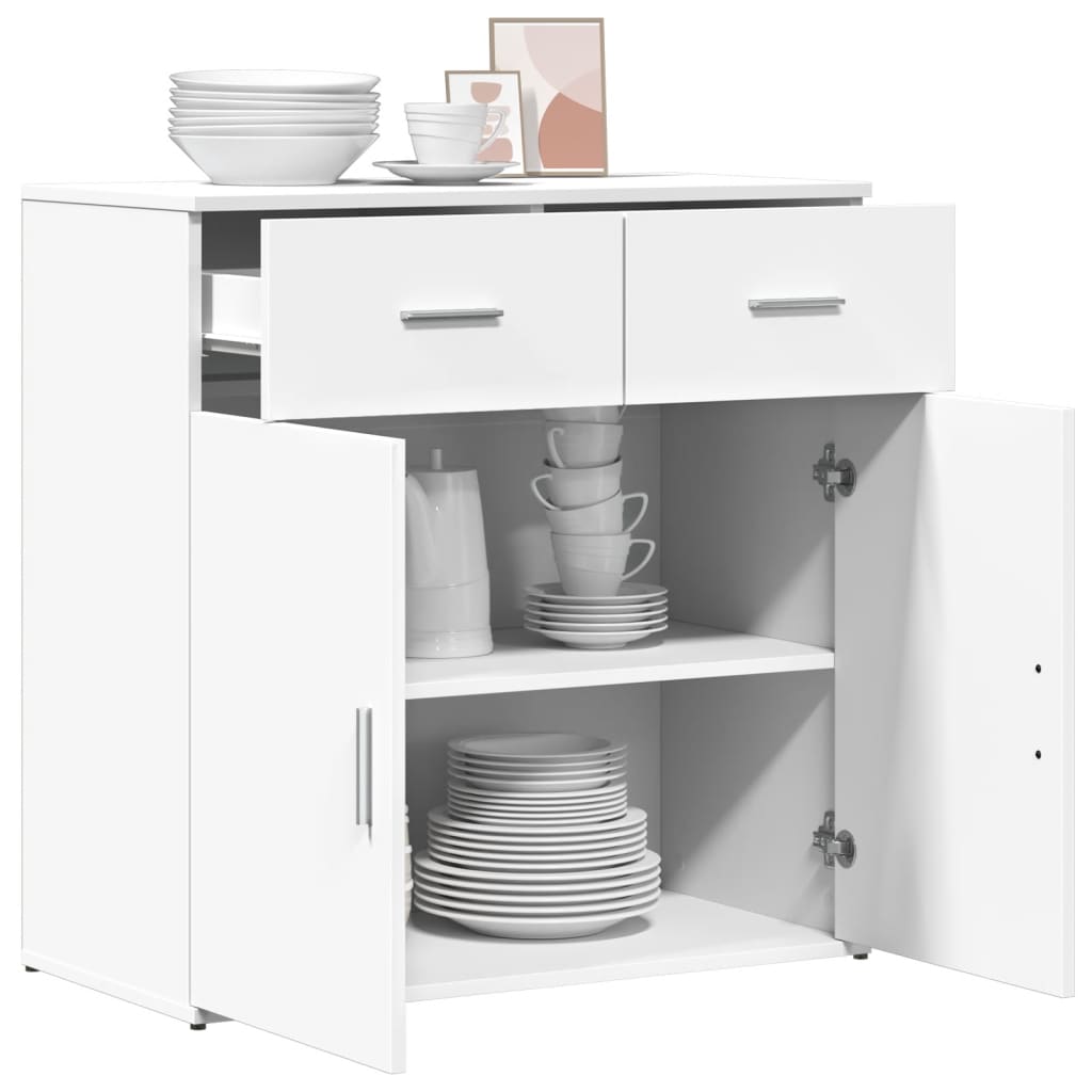 Sideboard, white, 79x38x80cm, engineered wood