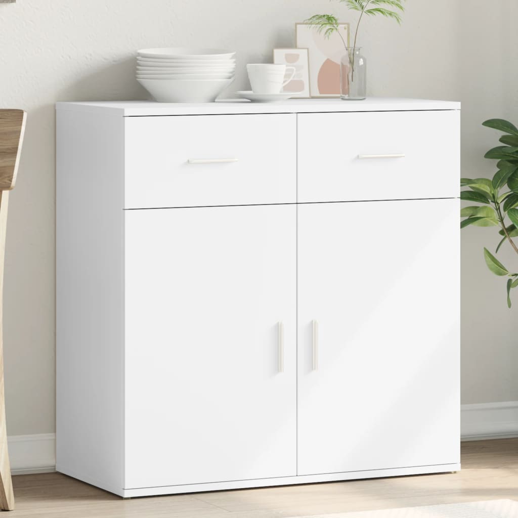 Sideboard, white, 79x38x80cm, engineered wood