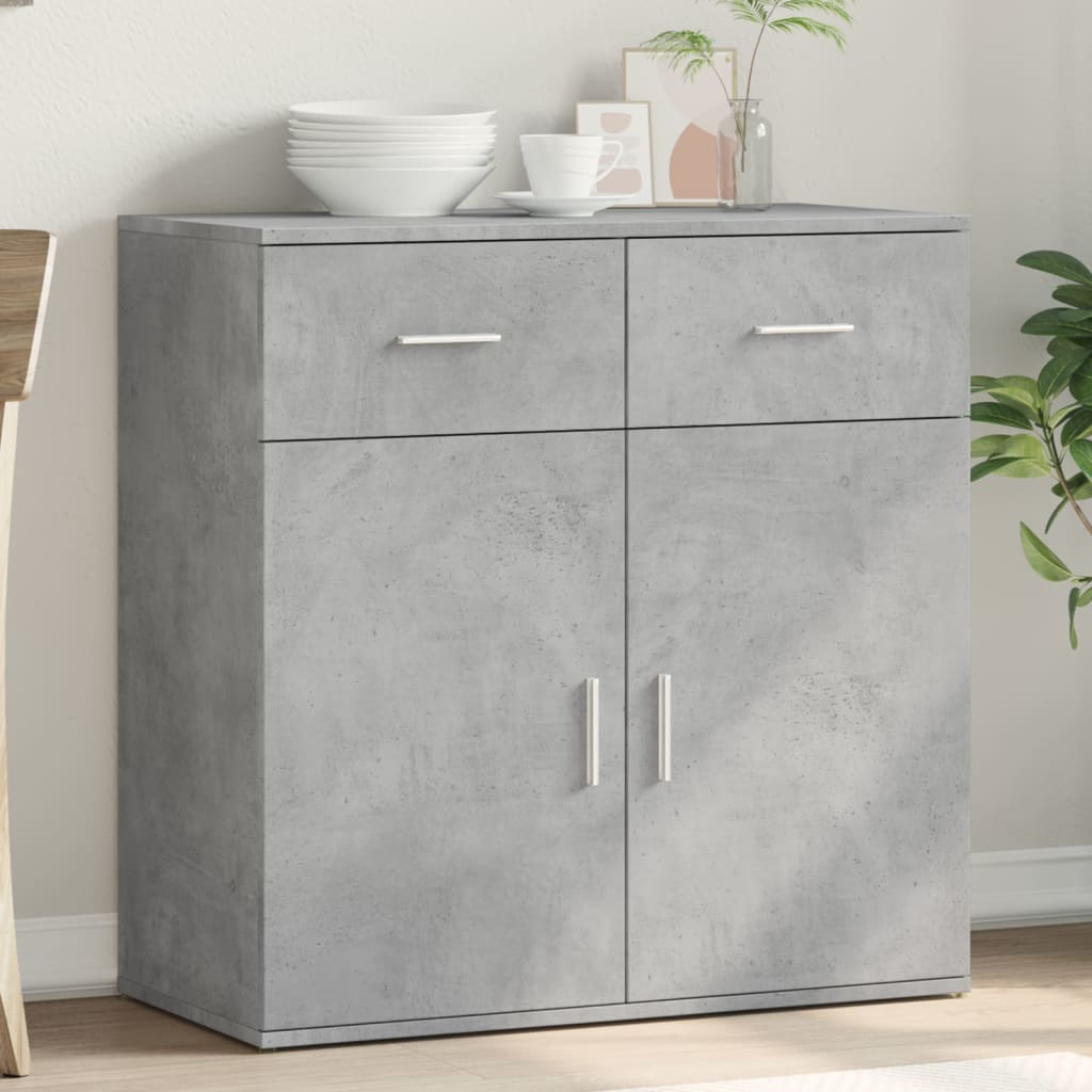 Sideboard, concrete gray, 79x38x80cm, engineered wood