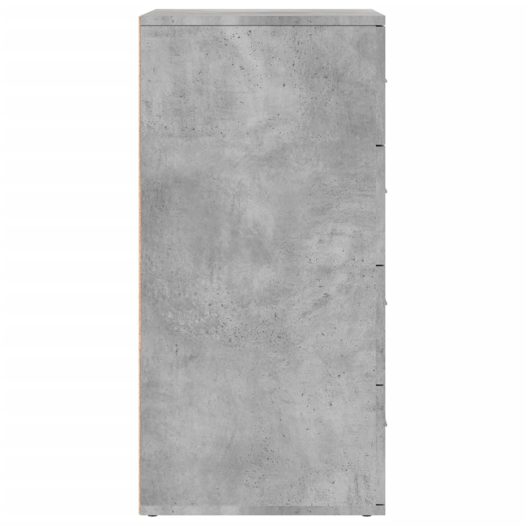 Sānu skapītis, betona pelēks, 60x39x80cm, apstrādāta koksne