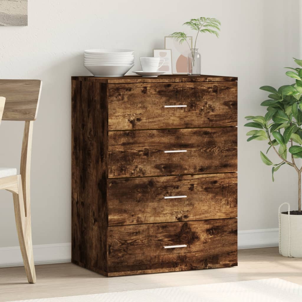 Sideboard, smoky oak, 60x39x80cm, engineered wood