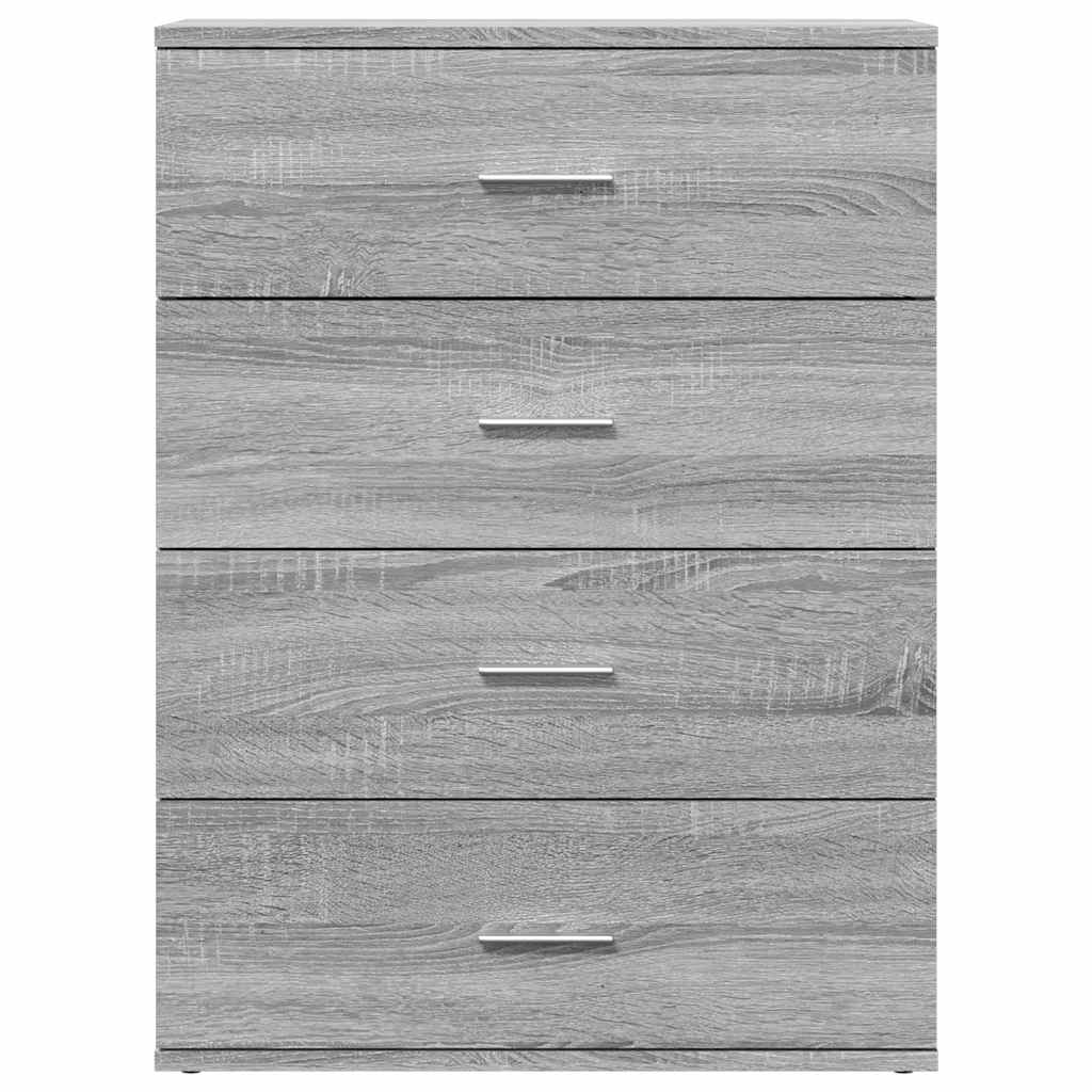 Sideboard, grey oak, 60x39x80cm, engineered wood