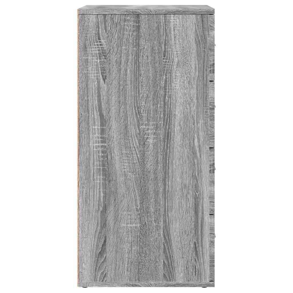Sideboard, grey oak, 60x39x80cm, engineered wood