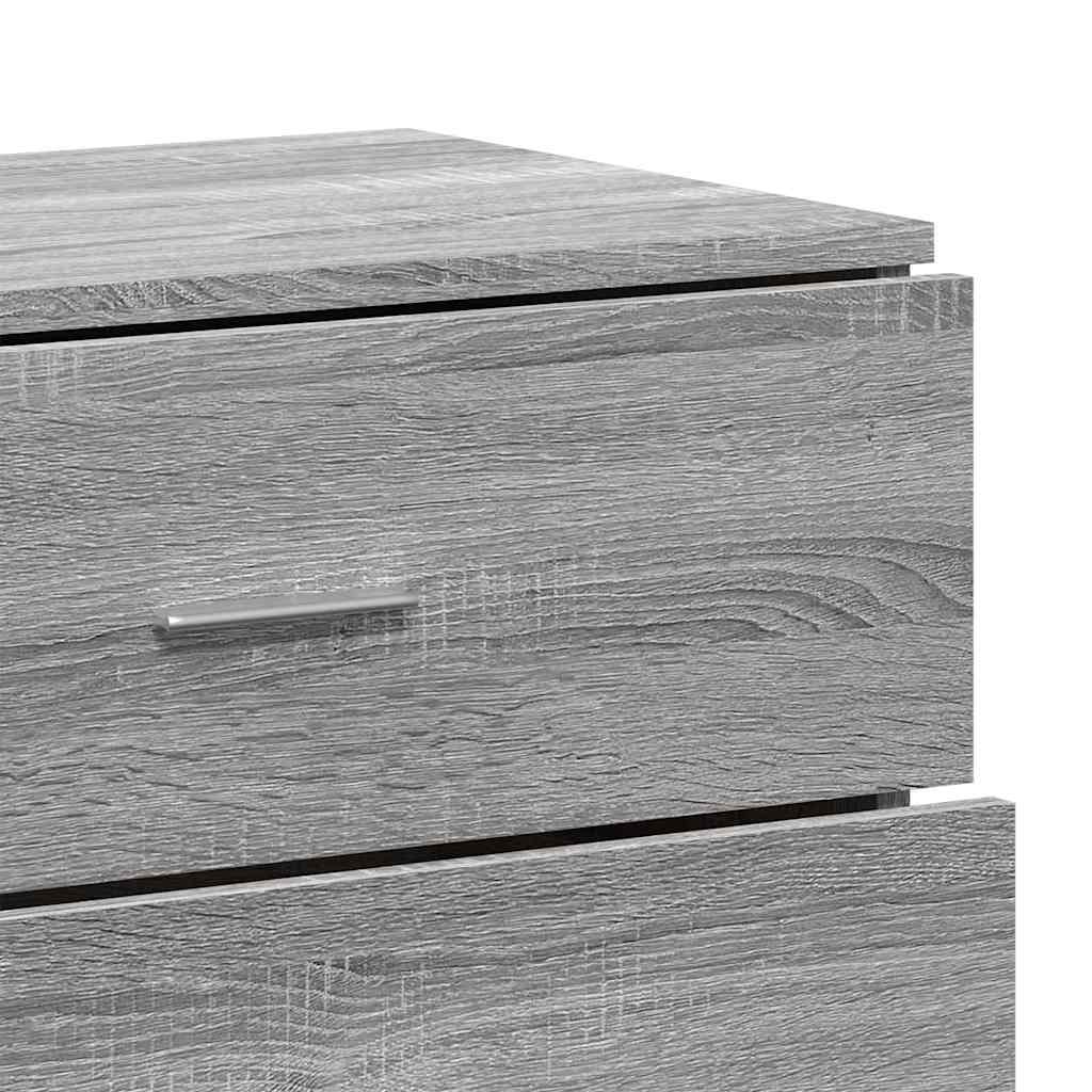 Sideboard, grey oak, 60x39x80cm, engineered wood