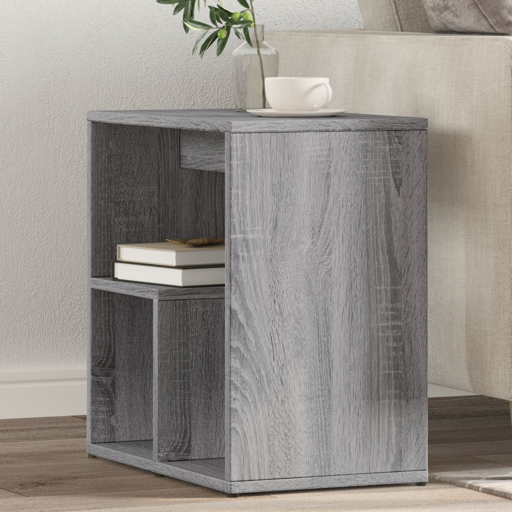 Side Tables, 2 pcs., Grey Oak, 50x30x50cm, Wood
