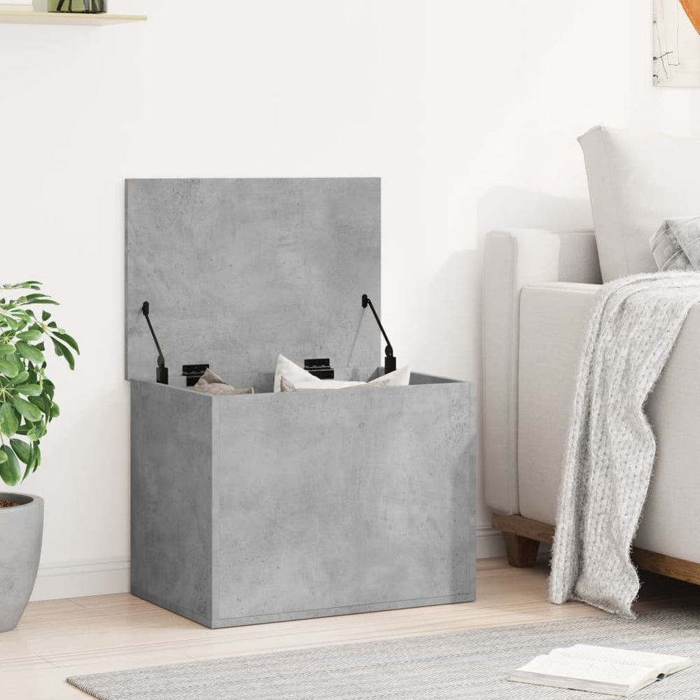 Storage box, concrete grey, 60x42x46cm, treated wood