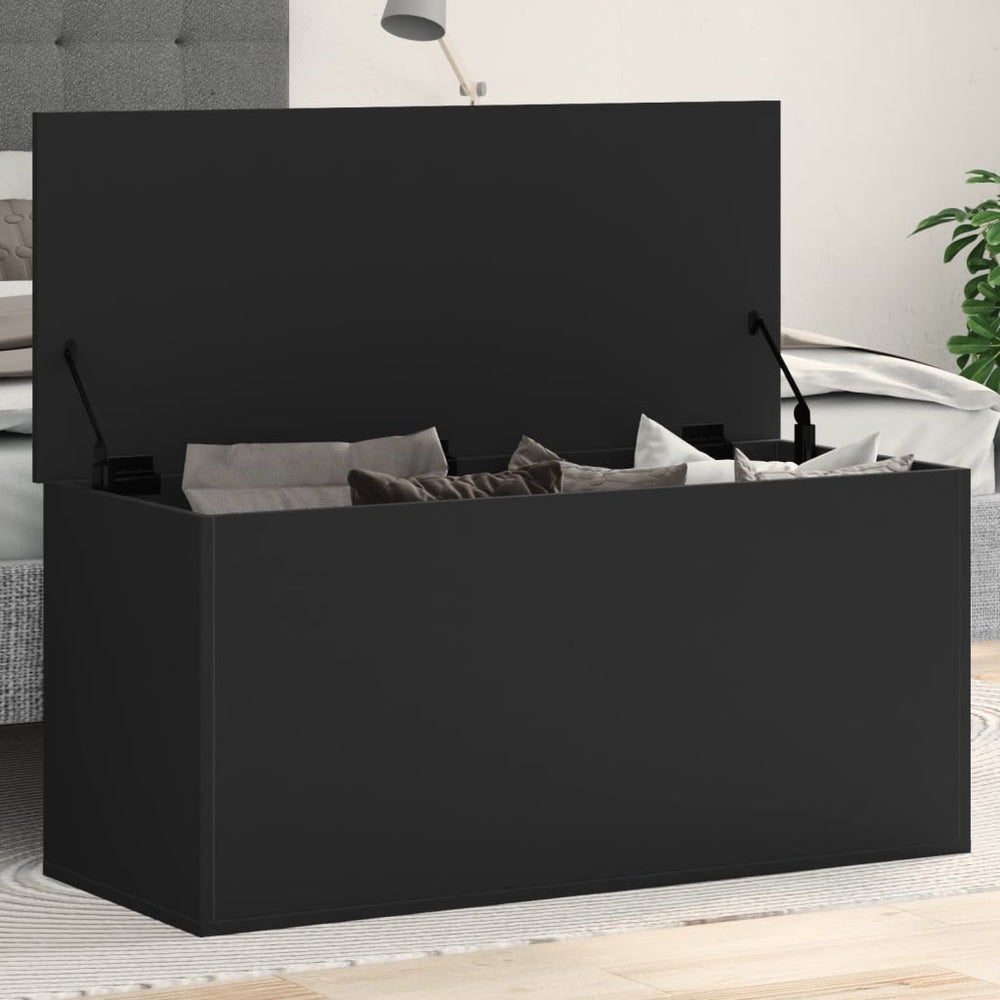Daiktadėžė, juodos spalvos, 100x42x46cm, apdirbta mediena