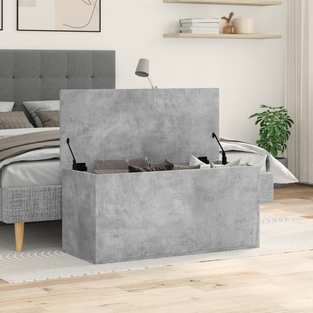 Daiktadėžė, betono pilka, 100x42x46cm, apdirbta mediena