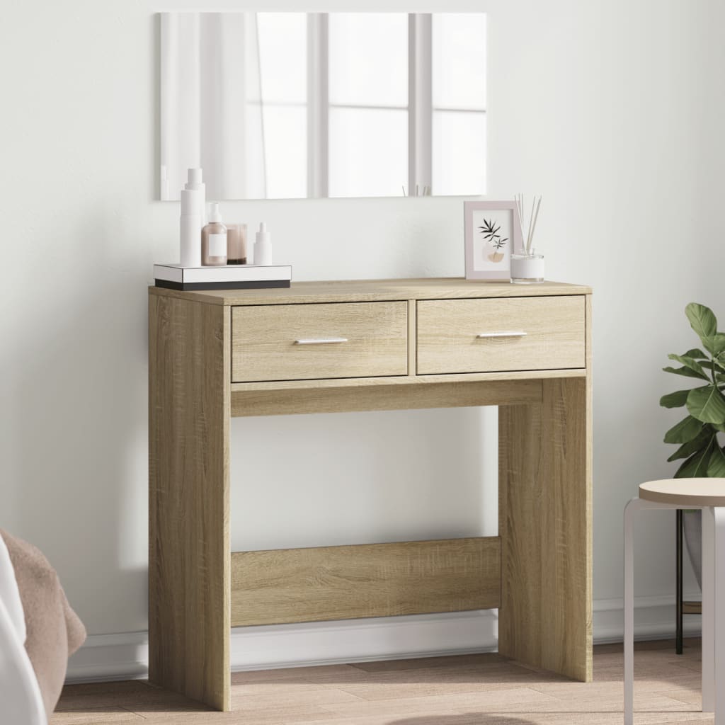 Dressing Table with Mirror, Sonoma Oak, 80x39x80cm