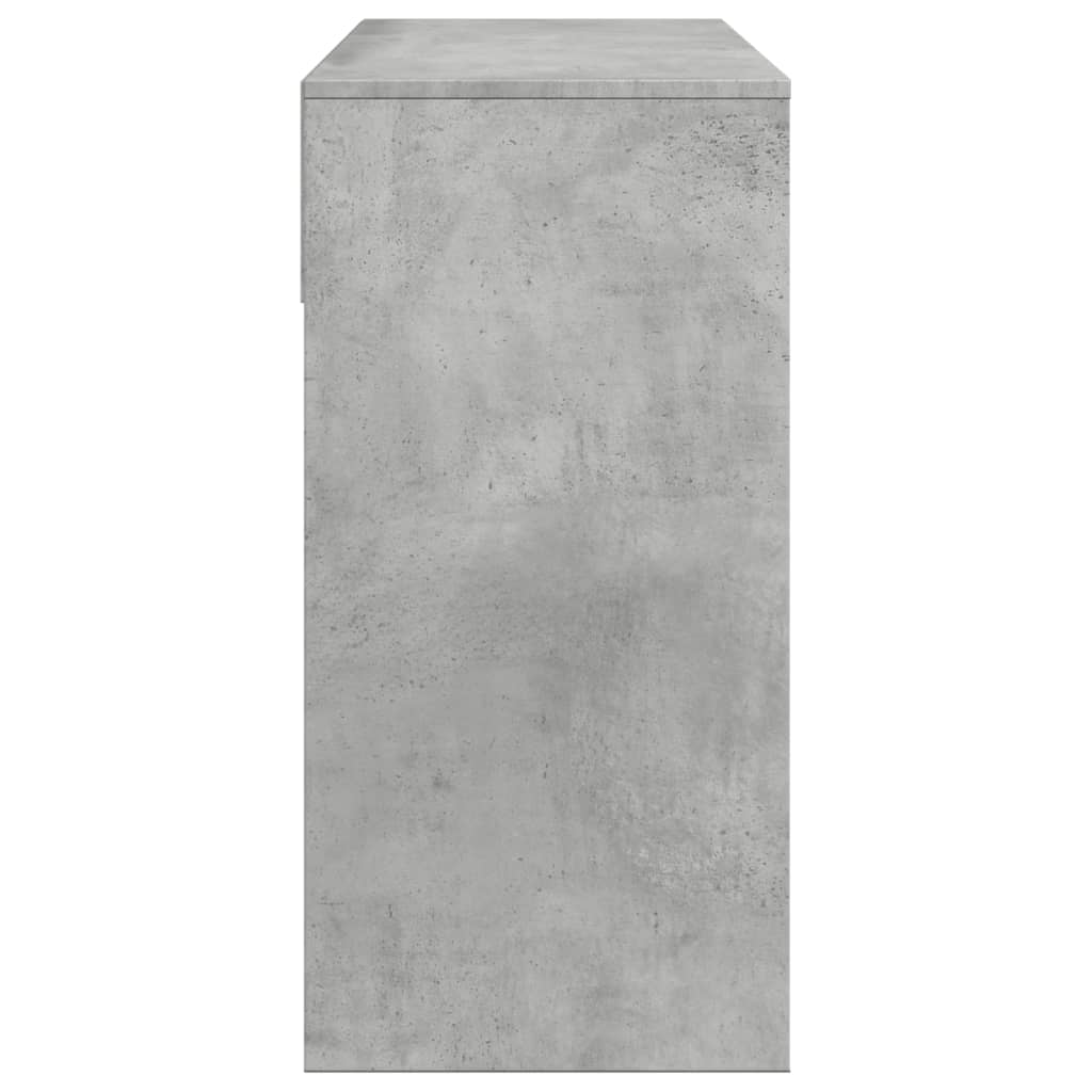 Kosmētikas galdiņš ar spoguli, betona pelēks, 80x39x80cm