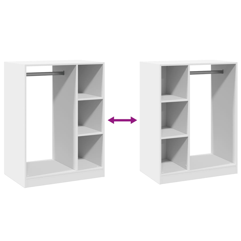 Wardrobe, white, 77x48x102cm, particleboard