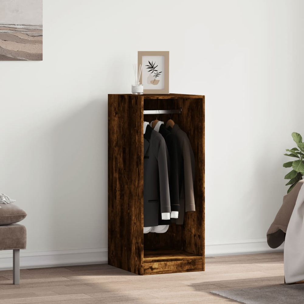 Wardrobe, smoked oak, 48x41x102cm, engineered wood