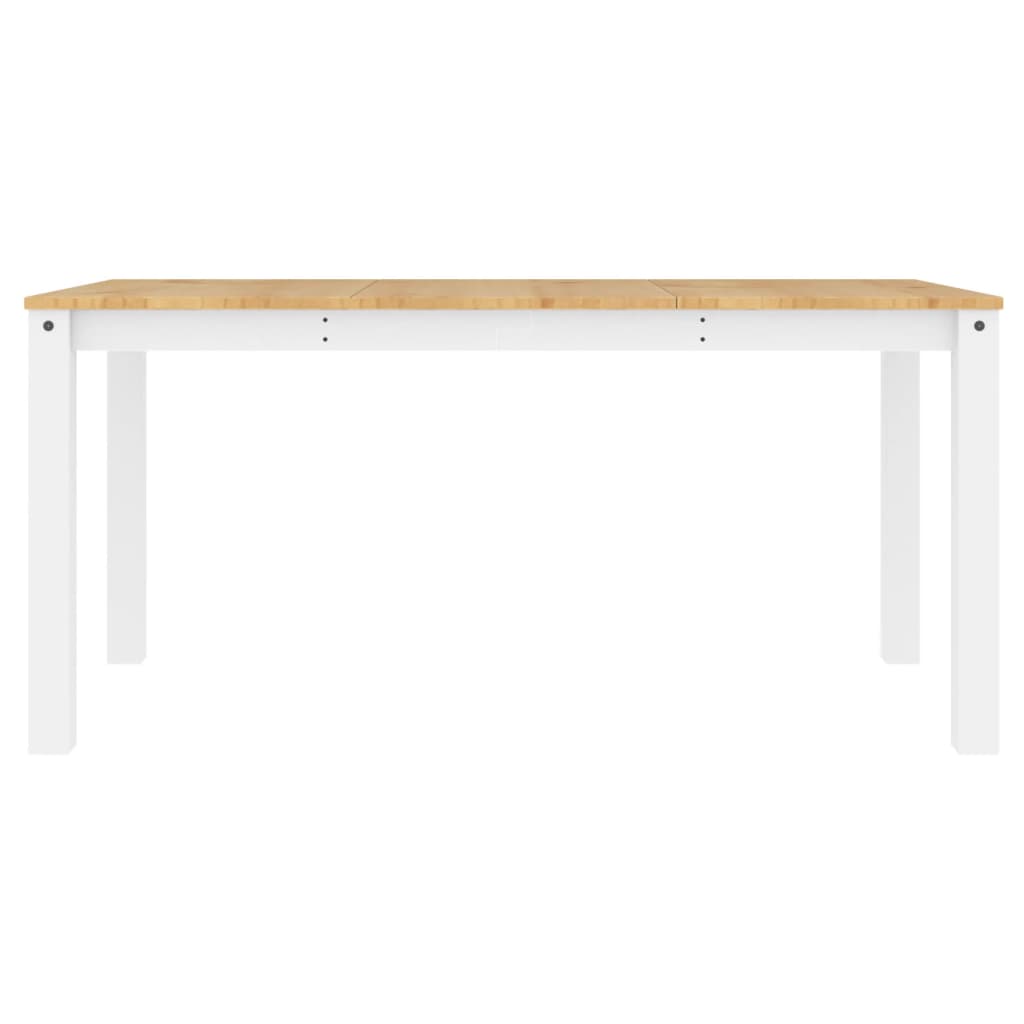 Dining table Panama, white, 160x80x75cm, solid pine