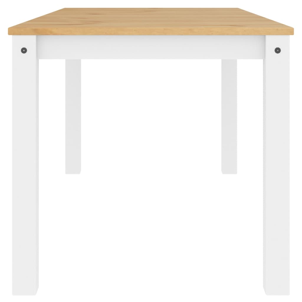 Dining table Panama, white, 160x80x75cm, solid pine