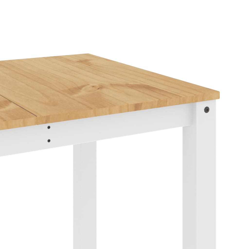 Dining table Panama, white, 160x80x75cm, solid pine