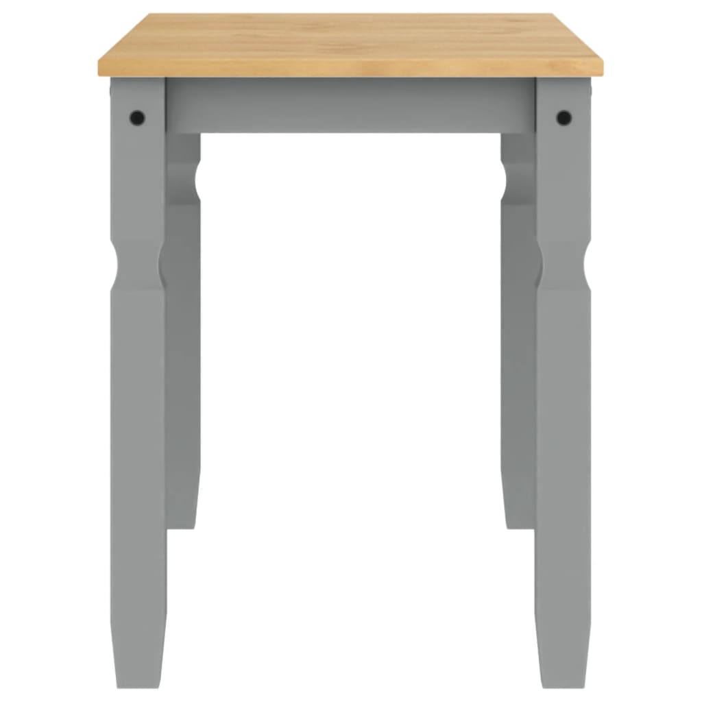 Dining table Corona, grey, 112x60x75cm, solid pine