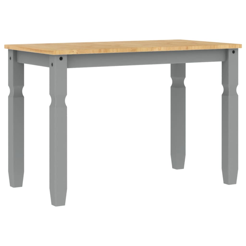 Dining table Corona, grey, 112x60x75cm, solid pine