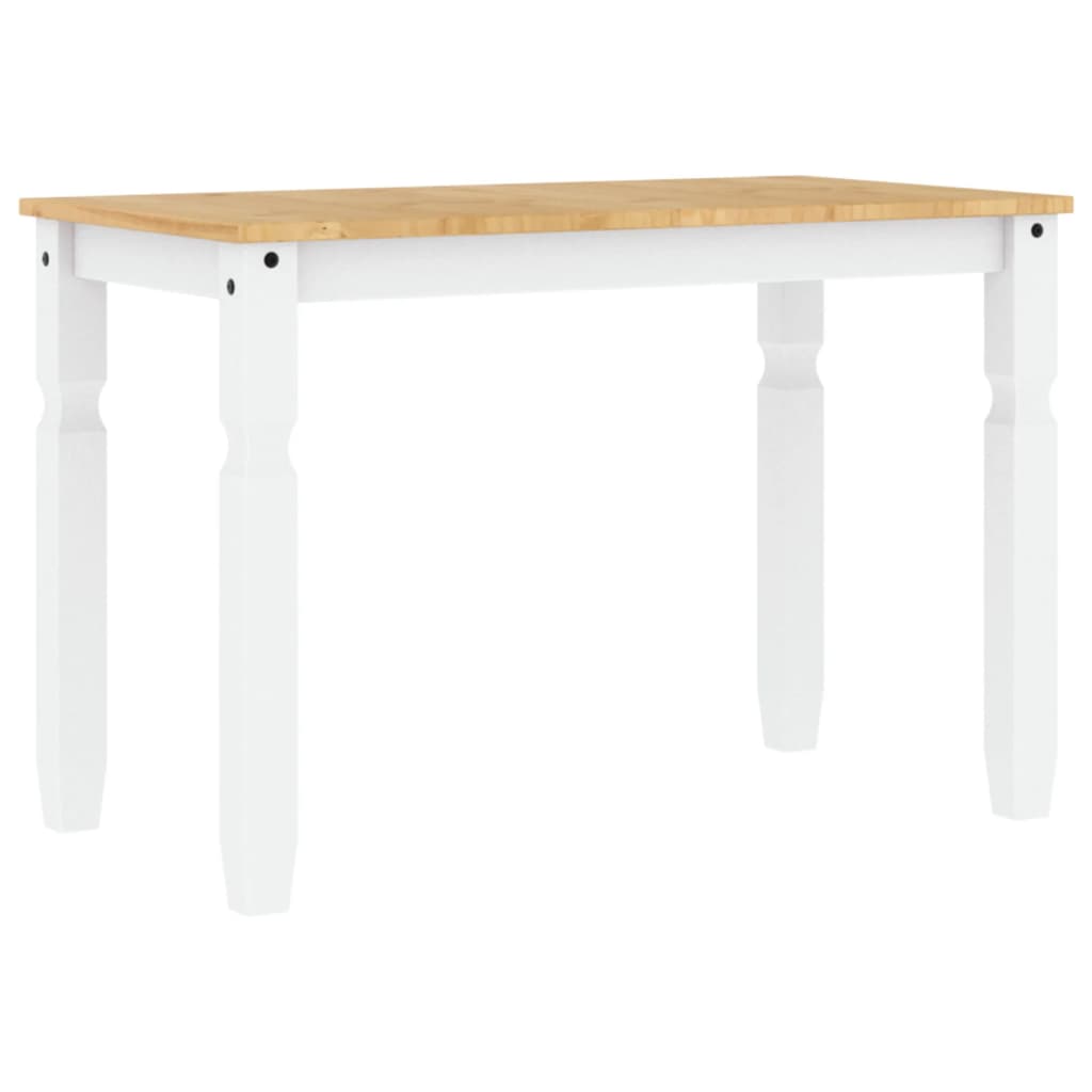 Valgomojo stalas Corona, baltas, 112x60x75cm, pušies masyvas
