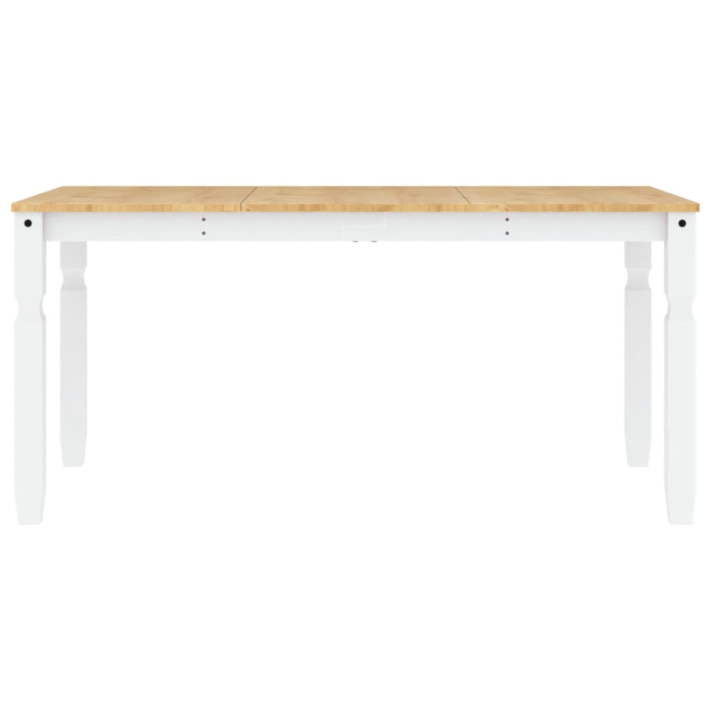 Valgomojo stalas Corona, baltas, 160x80x75cm, pušies masyvas