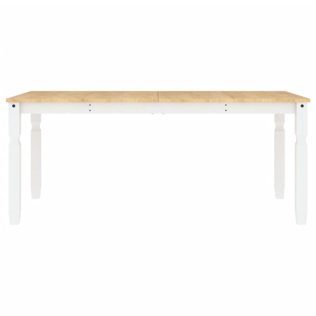 Valgomojo stalas Corona, baltas, 180x90x75cm, pušies masyvas