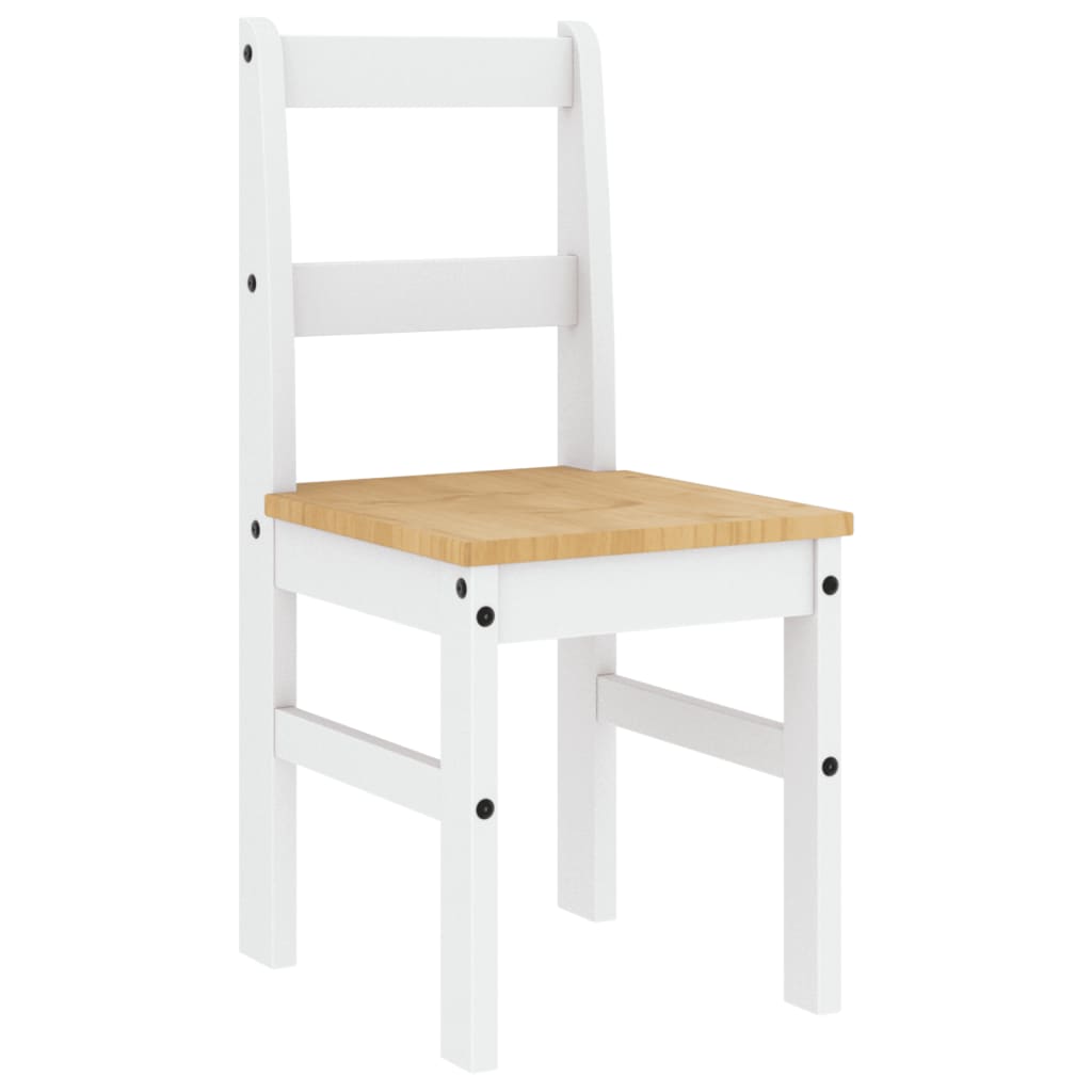 Dining chairs Panama, 2 pcs, white, 40x46x90cm, pine