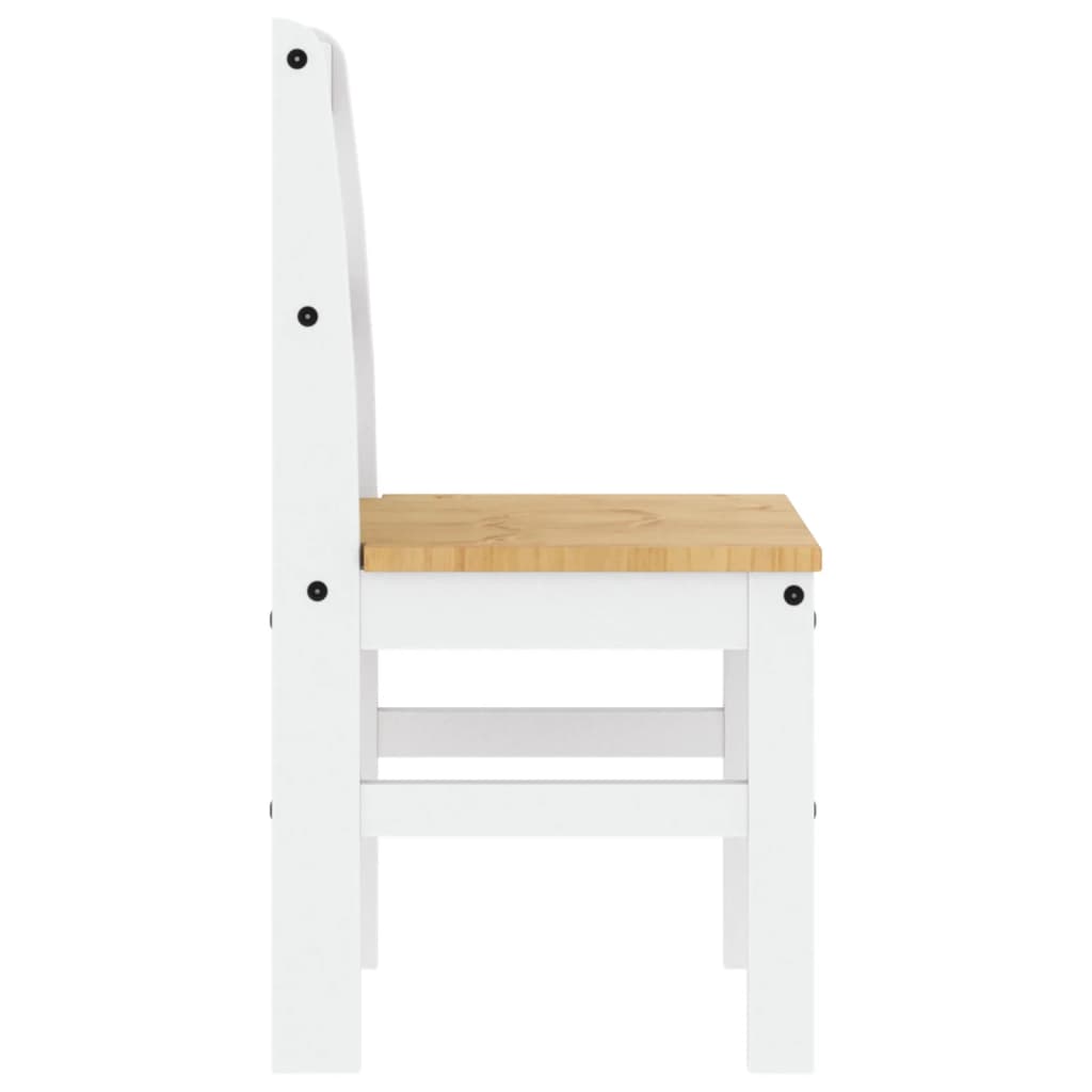 Dining chairs Panama, 2 pcs, white, 40x46x90cm, pine